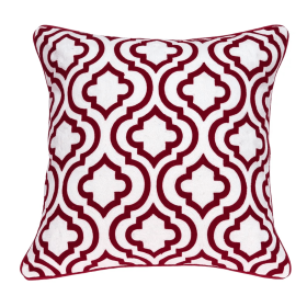 Parkland Collection Nilam Red and White Throw Pillow