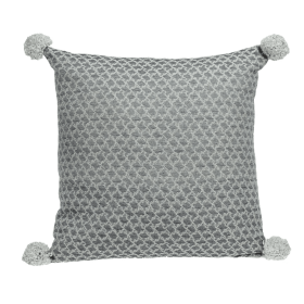 Parkland Collection Allegro Transitional Gray Throw Pillow