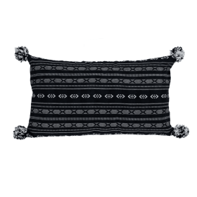 Parkland Collection Raven Transitional Black Throw Pillow