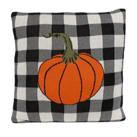 Parkland Collection Pumpyking Transitional Orange Throw Pillow