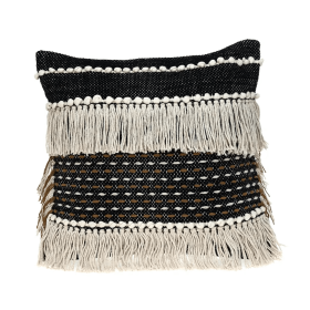 Parkland Collection Marley Transitional Black Throw Pillow