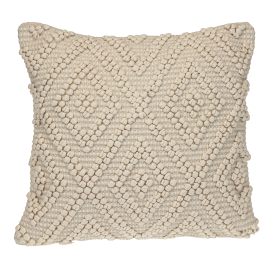 Parkland Collection Transitional Geometric Off-White 20" x 20" Pillow