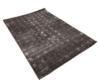 5' x 7'6" Dark Plum Navy Vintage Abstract Silky Rug