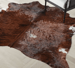 6x7 Feet Dark Brindle Cowhide Handmade Area Rug