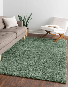 5x8 Feet Sage Green Shag Soft Plush Thick Shaggy Modern Rug