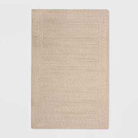 7x10 Feet Beige Ivory Natural Tan Woven Outdoor Area Rug