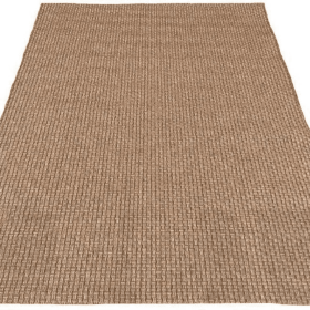 7x10 Feet Dark Beige Outdoor Basketweave Patio Area Rug