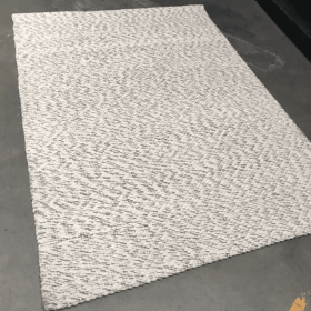 5x7 Feet Ivory Cream Chunky Knit Wool Woven Natural Rug