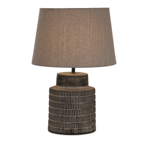 Table Lamp 21"H Terra Cotta/Linen