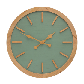 Sage Green Wood Wall Clock