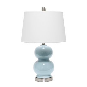 Lalia Home Dual Orb Table Lamp with Fabric Shade