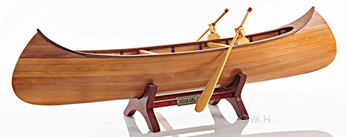 J.H. Rushton-Inspired Indian Girl Model Canoe