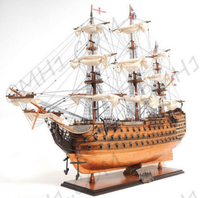 Exclusive Edition of the H.M.S. Victory Model Ship on Wooden Base