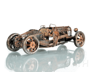 Open-Framed 1924 Bugatti Type 35 Model Race Car