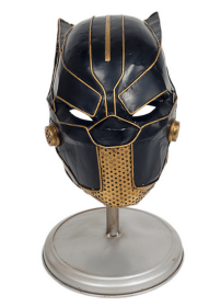 Black Panther-Inspired Metal Model Helmet