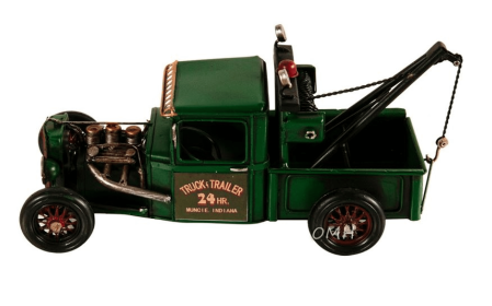 Handmade Vintage Tow Truck Model