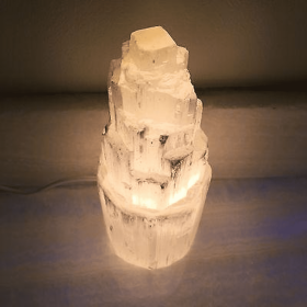 Selenite Skyscraper Lamp Small