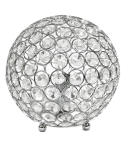 Elegant Designs Crystal Ball Sequin Table Lamp