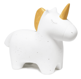 Simple Designs Porcelain Unicorn Shaped Table Lamp