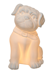 Simple Designs Porcelain Puppy Dog Shaped Table Lamp