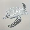 1pc, Metal Sea Turtle Ornament Beach Theme Decor Wall Art Decorations Wall Hanging For Indoor Living Room Decor - Silvery - 11.81inch√ó11.02inch