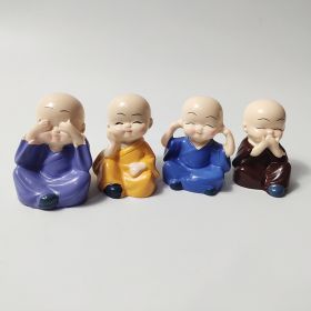 Creative 4 Little Monk Resin Ornaments; Desktop Decoration Crafts - Gnomes Dragon