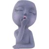 1pc Funny Figure Flower Pot; Resin Flying Kiss Girl Planters Vase Tabletop Decoration; For Indoor Outdoor Garden Home Decor - Grey