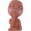 1pc Funny Figure Flower Pot; Resin Flying Kiss Girl Planters Vase Tabletop Decoration; For Indoor Outdoor Garden Home Decor - Brown color