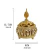 1pc Metal Incense Burner; Creative Incense Burner Holder; Desktop Decoration - Full Metal Pot Belly Incense Burner