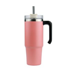 30oz 20oz Handle Vacuum Thermal Mug Beer Cup Travel Car Thermo Mug Portable Flask Coffee Stainless Steel Cups With Lid And Straw - 600ml - Nordic Powd