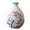 500ml Hand Painted Ceramic Wine Jar Antique Style Empty Wine Jug Chinese Style Lotus Flower Wine Bottle Small Wine Vase - Default