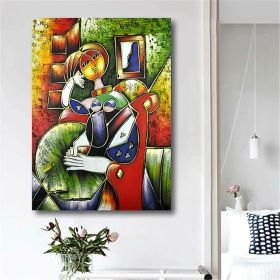 Hand Painted Oil Paintings Hand Painted Wall Art Abstract Modern Figure Picasso Girl Lady Nude Living Room Hallway Luxurious Decorative Painting - 100