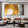 Hand Painted Oil Painting Abstract Gold Texture Oil Painting on Canvas Original Minimalist Art Golden Decor Custom Painting Living Room Home Decor - 4