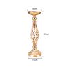 Gold/Silver Wedding Candle Holders Decor Table Centerpiece Pillar Flower Vase Rack Stand Road Lead Floral Bouquet Party Supplies - Gold Small - China