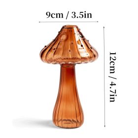 7 Style Mushroom Glass Vase Creative Hydroponics Vases Aromatherapy Bottle Desktop Crafts Ornament Living Room Home Office Decor - HGA0012459-D - CN