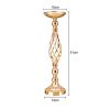 Gold/Silver Wedding Candle Holders Decor Table Centerpiece Pillar Flower Vase Rack Stand Road Lead Floral Bouquet Party Supplies - Gold Middle - China