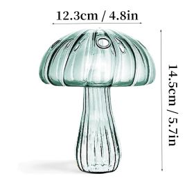 7 Style Mushroom Glass Vase Creative Hydroponics Vases Aromatherapy Bottle Desktop Crafts Ornament Living Room Home Office Decor - HGA0012459-G - CN