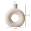 2Pcs Nordic Ceramic Vase Snuggle Set White Matte Creative Vase INS Flower Pot Living Room Home Offical Desktop Decor Accessories - Single vase - China