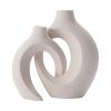 2Pcs Nordic Ceramic Vase Snuggle Set White Matte Creative Vase INS Flower Pot Living Room Home Offical Desktop Decor Accessories - Snuggle Set - China