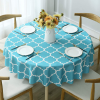 Tablecloth For Round Tables Waterproof Satin Resistant Washable Dining Table Protector - 100*100cm - blue