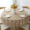 Tablecloth For Round Tables Waterproof Satin Resistant Washable Dining Table Protector - 152*152cm - khaki