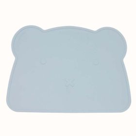 Baby Bear Shape Silicone Washable Insulated Placemat - Average Size (0-8Y) - Blue