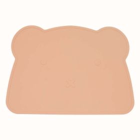 Baby Bear Shape Silicone Washable Insulated Placemat - Average Size (0-8Y) - Orange