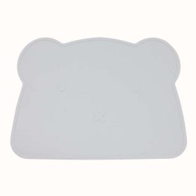 Baby Bear Shape Silicone Washable Insulated Placemat - Average Size (0-8Y) - Grey