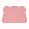 Baby Bear Shape Silicone Washable Insulated Placemat - Average Size (0-8Y) - Pink