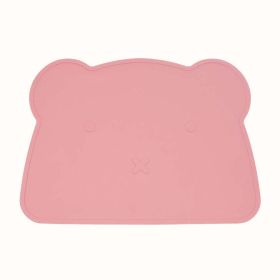 Baby Bear Shape Silicone Washable Insulated Placemat - Average Size (0-8Y) - Pink