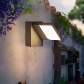 Inowel Wall Sconce LED Integrated Porch Light Modern Waterproof IP54 Wall Lamps Outdoor Head Adjustable 32109 - Grey