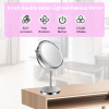 3 Colors Dimmable LED Lighting, 1X/10X Double Sided Magnifying Cosmetic Mirror with Touch Control and T-C Port, 360¬∞Rotation Rechargeable Vanity Mirr