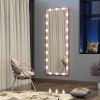 Hollywood Full Length Mirror with Lights Full Body Vanity Mirror with 3 Color Modes Wall Lighted Standing Floor Mirror for Dressing Room Bedroom Hotel