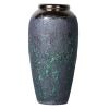 Vintage Smoke Ceramic Vase 7"D x 14"H - Artisanal Piece for Your Home - as Pic